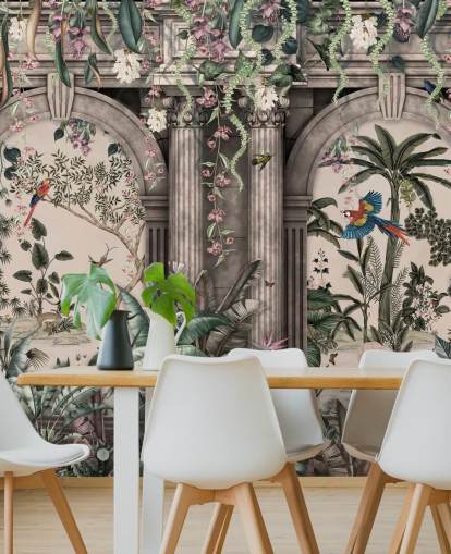 jungle tapet med facade