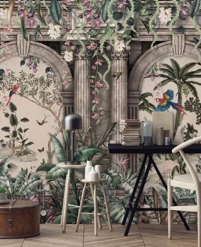 papel de parede da selva com fachada papel de parede da selva com fachada