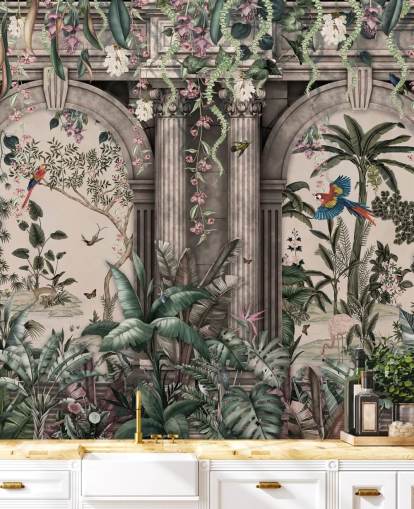 fondo de pantalla de jungla con fachada fondo de pantalla de jungla con fachada