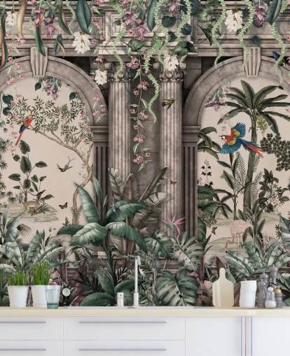 jungle wallpaper with facade jungle wallpaper with facade