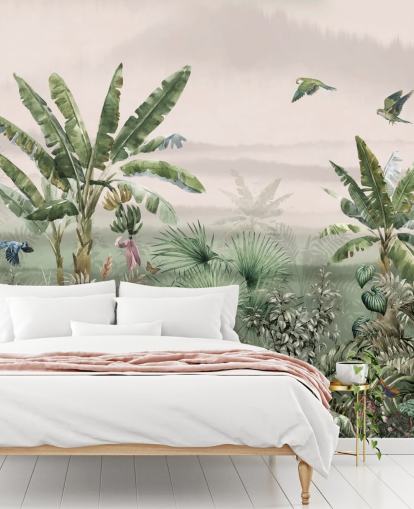 groen junglebehang groen junglebehang