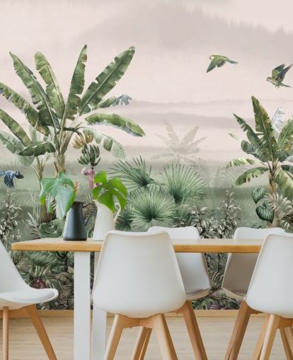 papel de parede verde da selva