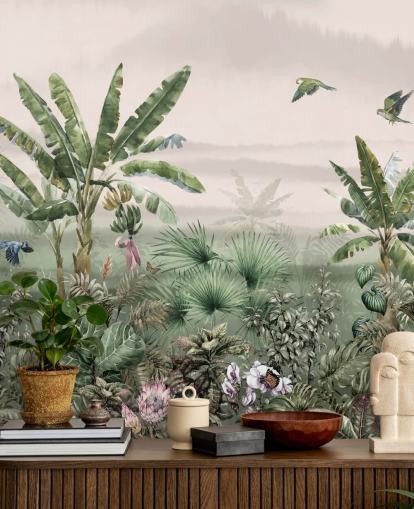 papel de parede verde da selva