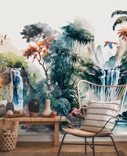 Colourful Watercolor Mural Wallpaper