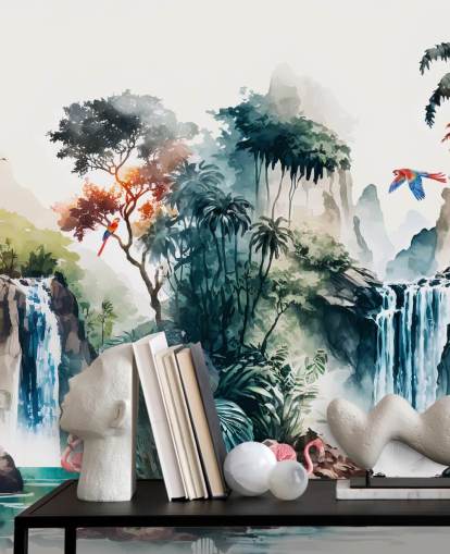 Papier peint mural coloré à l'aquarelle