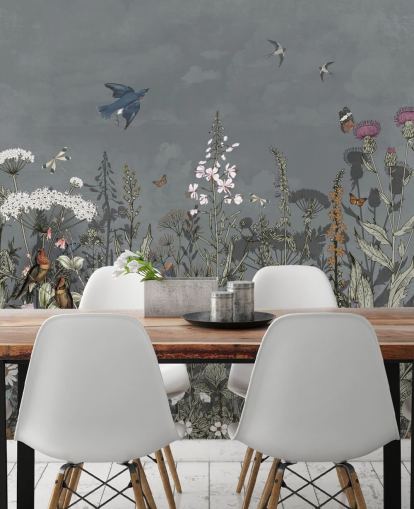 dark floral wallpaper mural with birds for bedroom dark floral wallpaper mural with birds for bedroom