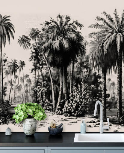 papier peint mural noir et blanc de la jungle pour chambre papier peint mural noir et blanc de la jungle pour chambre
