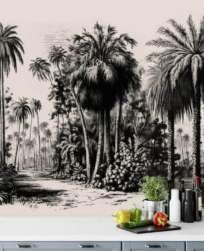 papier peint mural noir et blanc de la jungle pour chambre papier peint mural noir et blanc de la jungle pour chambre