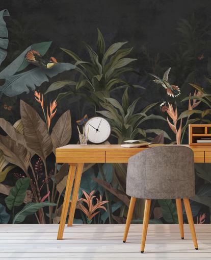 Papel de parede de folha escura