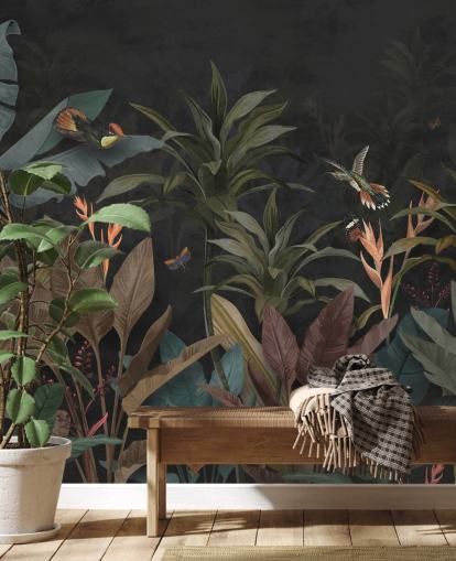 Carta da parati Dark Leaf Carta da parati Dark Leaf