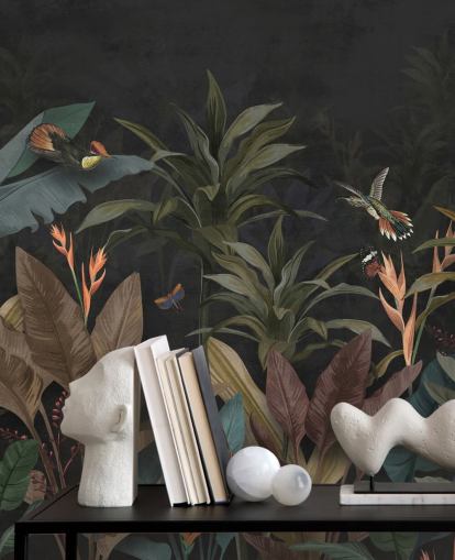 Carta da parati Dark Leaf