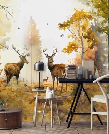 Illustrasjon av twin Stags tapet Illustrasjon av twin Stags tapet