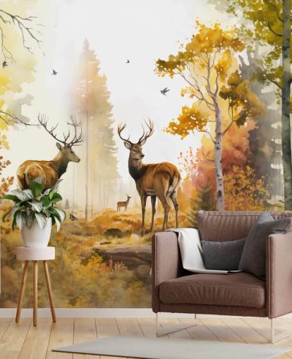 Illustration af twin Stags tapet Illustration af twin Stags tapet