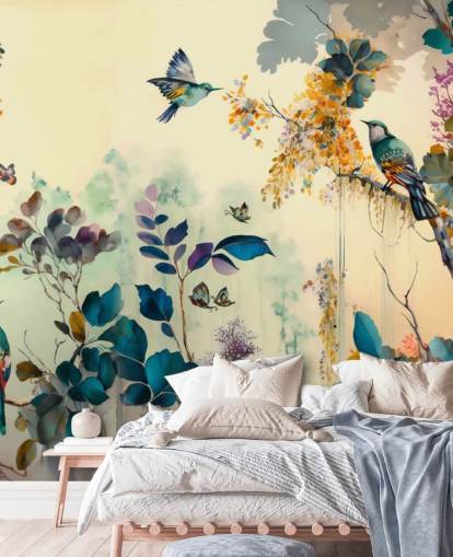 Tropical Birds at Dawn wallpaper