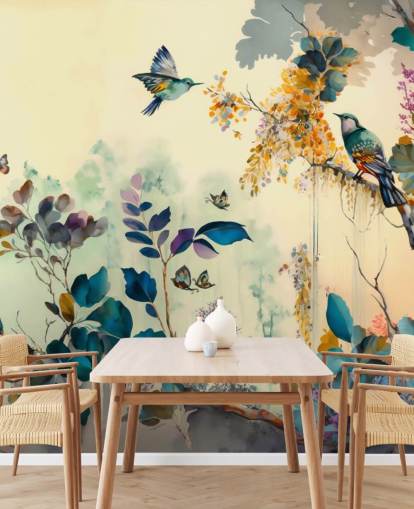 Tropical Birds at Dawn wallpaper