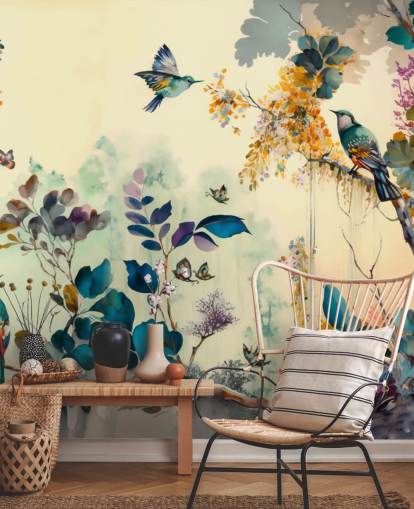 Papier peint Oiseaux tropicaux à l'aube