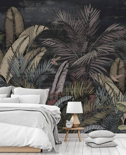 Poster in Cornice Sempreverdi tropicali di notte