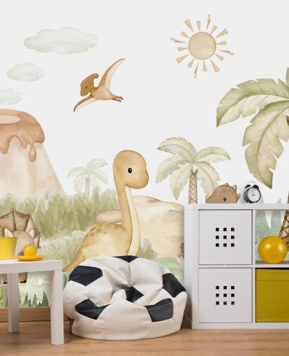 Papel de parede de dinossauro fofo