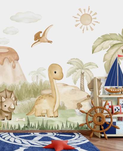 Süße Dinosaurier-Tapete