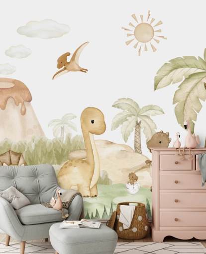 Papier peint Cute Dinosaur