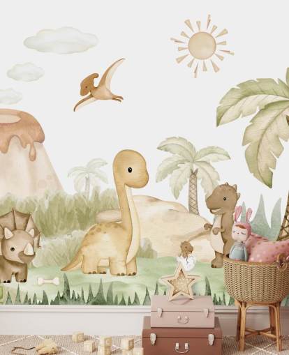 Leuk dinosaurusbehang