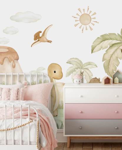 Süße Dinosaurier-Tapete Süße Dinosaurier-Tapete