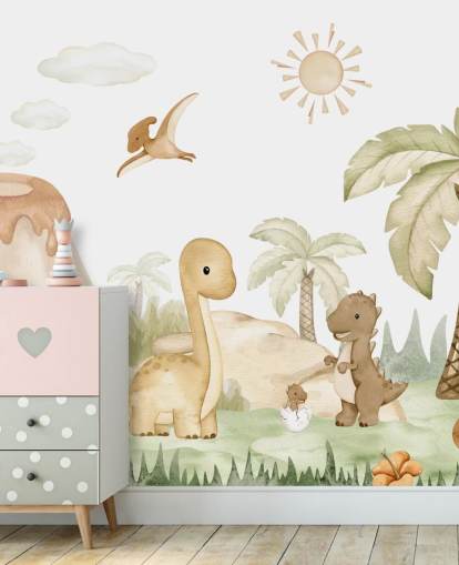 Süße Dinosaurier-Tapete Süße Dinosaurier-Tapete