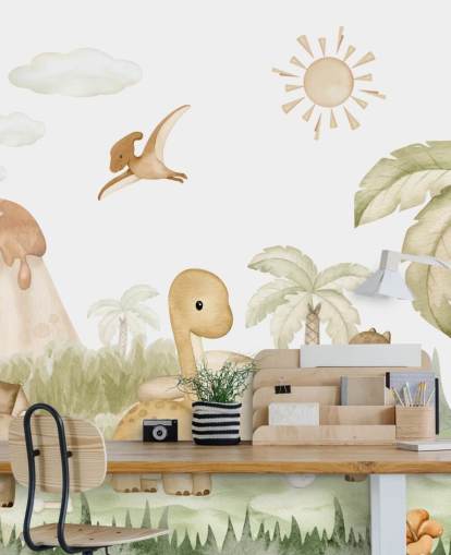 Papel de parede de dinossauro fofo