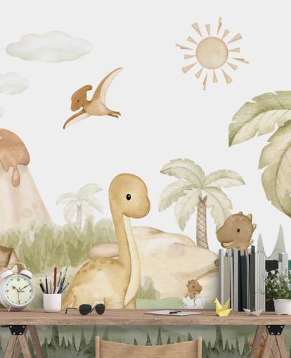 Papel de parede de dinossauro fofo