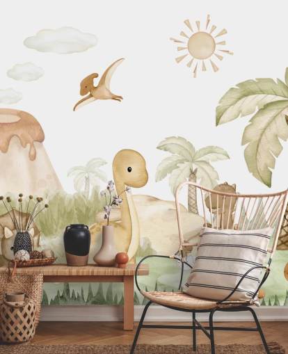 Papel de parede de dinossauro fofo