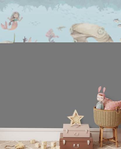 havfrue tapet vægmaleri