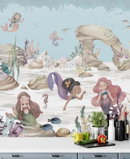 mermaid wallpaper mural mermaid wallpaper mural