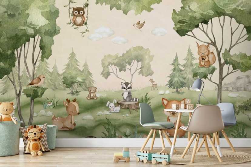 Nursery Wall Murals Whimsical Woodland Forest Nursery Wall Decor