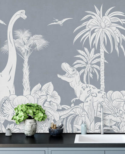 blue dinosaur wallpaper mural blue dinosaur wallpaper mural