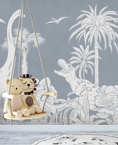 blue dinosaur wallpaper mural blue dinosaur wallpaper mural