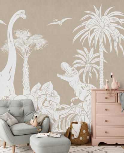 brown dinosaur wallpaper mural brown dinosaur wallpaper mural