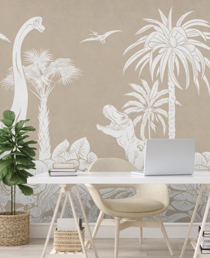 brown dinosaur wallpaper mural brown dinosaur wallpaper mural