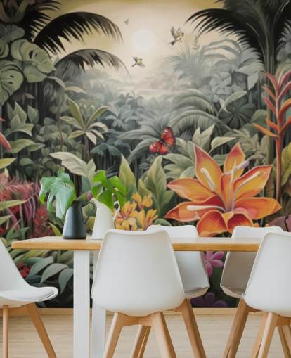 Colorful Jungle Wallpaper Mural
