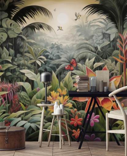 Colorful Jungle Wallpaper Mural