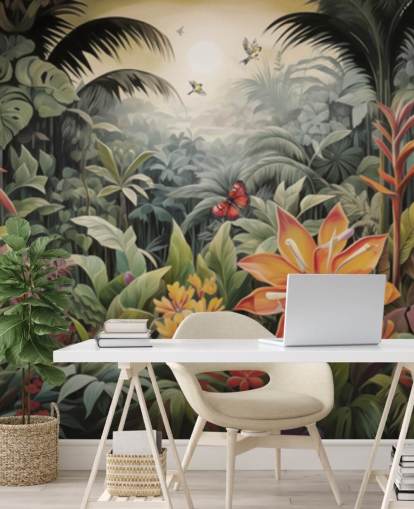 Colorful Jungle Wallpaper Mural