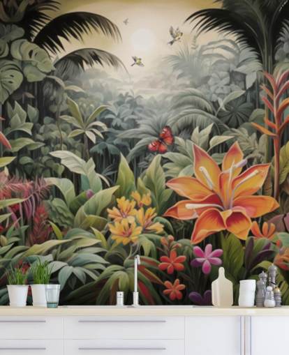 Colorful Jungle Wallpaper Mural
