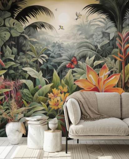 Colorful Jungle Wallpaper Mural