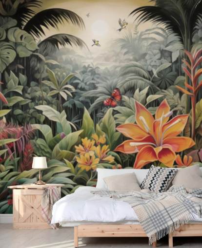 Colourful Jungle Wallpaper Mural