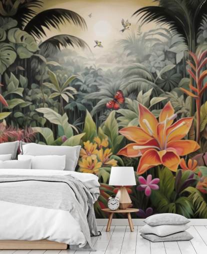 Colorful Jungle Wallpaper Mural