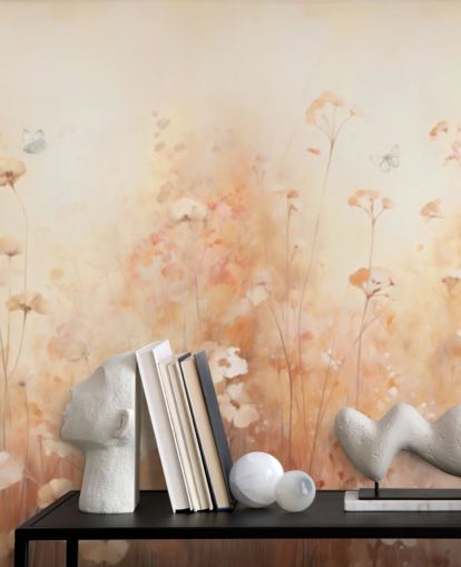 Mural de pared Mariposas en flores silvestres Mural de pared Mariposas en flores silvestres