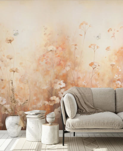 Decorazione murale con farfalle in fiori selvatici