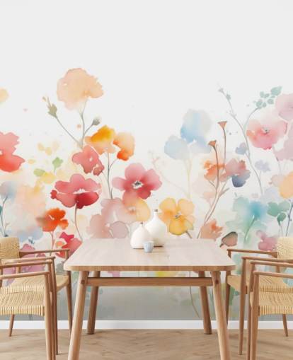 colorful floral wallpaper wall mural colorful floral wallpaper wall mural