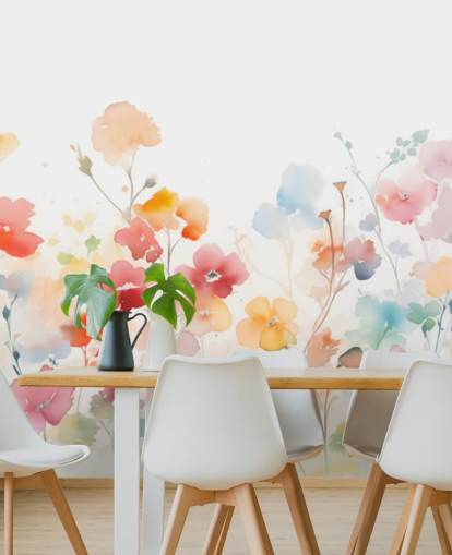 colorful floral wallpaper wall mural