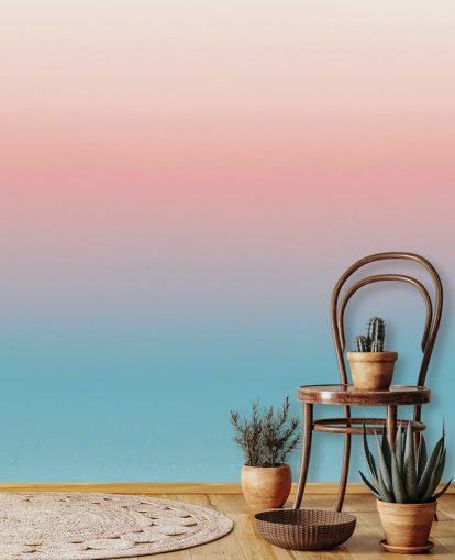 blue and pink omber wallpaper mural called Coral Omber