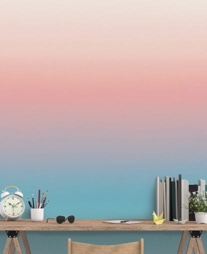 blue and pink omber wallpaper mural called Coral Omber